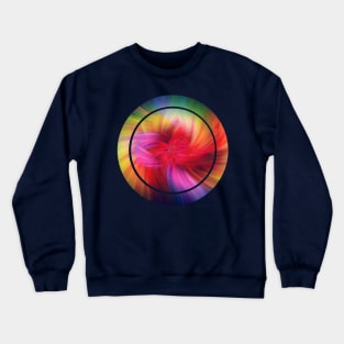 Rainbow Feathers - Abstract Digital Art Crewneck Sweatshirt